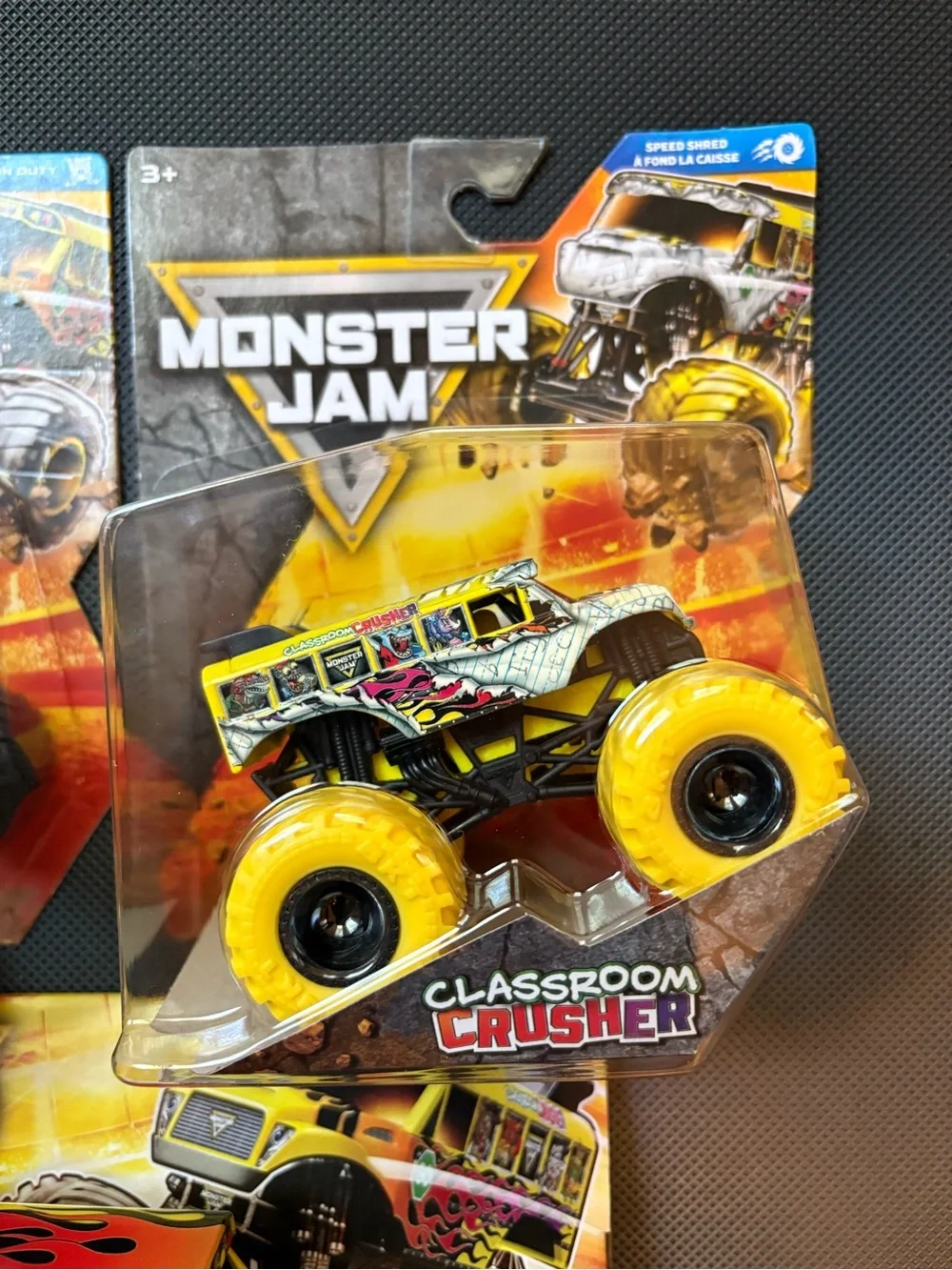 Monster jam Classroom Crusher 3 truck bundle